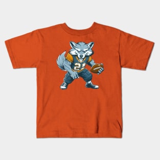 American Football Wolves Touchdown Kids T-Shirt